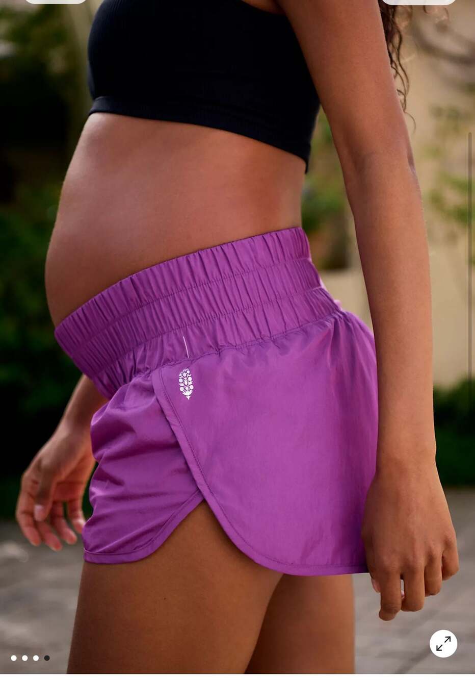 Free People FP Movement x Hatch The Way Home Maternity Shorts Black M